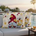 thumbnail image 4 of Gnomes Daisy Farmhouse Outdoor Waterproof Pillow Covers, Pastoral Vintage Garden Floral Decorative Rectangle Throw Pillowcase Sofa Cushion Sham for Patio/Couch/Chair, 20"x12" 2 Pack, 4 of 8