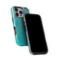 thumbnail image 5 of DesignSkinz Scratch-Resistant Hard Slim Case Compatible with iPhone 11 Pro Max (Compatible with MagSafe) - Turquoise Chipped Paint on Wood, 5 of 9