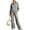 Gray, variant on 2 Piece Sets for Women Leopard Print 2 Piece Tracksuit Zip Up Stand Collar Jacket Elastic Waist Wide Leg Pants Casual Loungewear Outfit Set Pink M