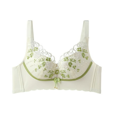 Ramiter Sexy Lingerie for Women Shockproof Bras Running Woman Dry Quick Underwear Size Fitness Large with String 38/85 Beige