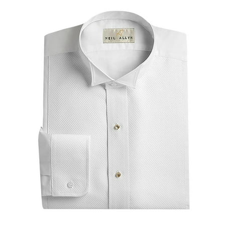 Neil Allyn Men's Pique Wing Collar Tuxedo Shirt