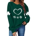 thumbnail image 4 of Kilaqueen St Patricks Day Sweatshirt for Women Shamrock Graphic Long Sleeve Crewneck Pullover Tops Casual Trendy Loose Funny Festival Sweatshirt, 4 of 4