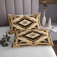 thumbnail image 3 of Bohemian Quilt Set Queen Size Boho Aztec Striped Bedspread Western Farmstyle Bed Set Tribe Geometry Print Quilt Set Exotic Southwestern Decor Bedding, 3 of 5