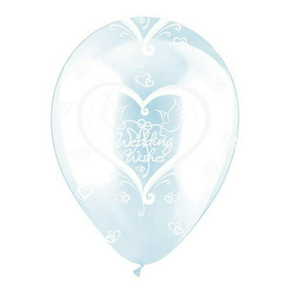 12 inch CTI All-Round Wedding Wishes Latex Balloons (50 Pack) - Party Supplies Decorations