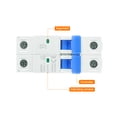 thumbnail image 4 of 1Pcs Miniature Circuit Breaker 2P 40A DC 500V M80DC DIN Rail Mount Protection Thermal Magnetic Trip Blue, 4 of 7