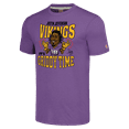 thumbnail image 2 of Unisex Homage Justin Jefferson Heathered Purple Minnesota Vikings Caricature Player Tri-Blend T-Shirt, 2 of 3