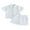 White, variant on Wassery Infant Boys Summer Outfits 6M 12M 18M 24M 3T 4T Toddler Boys Clothes Sets Solid Color Buttons Short Sleeve Crew Neck T-Shirts and Elastic Waist Shorts 2Pcs 0-4Y