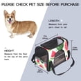 thumbnail image 2 of Watermelon Premium Fabric Pet Bag - Durable 900D Oxford Cloth - Cozy Sherpa Base - Ideal for Cats - Adjustable Nylon Webbing Straps - 17x10x11.8in/43x26x30cm Size, 2 of 7