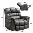 thumbnail image 2 of BonzyHome Large Power Lift Chair Recliner for Elderly, Heavy Duty Electric Lift Recliner with Massage,For tall men,Gray, 2 of 11