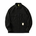 thumbnail image 4 of Men's Retro Work Shirt Long Sleeve Casual Loose Fit Style Shirt Jacket for Spring Autumn Comfortable Wear Mens Summer Lightweight Pullover Tee Shirts, 4 of 4