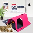 thumbnail image 4 of Gatitos Gatos Túnel DIY Tela de fieltro Ensamblar Túneles de juego de mascotas de juguete Eccomum Rosa, 4 of 7