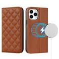 thumbnail image 2 of Wallet Case for iPhone 14 Pro Max 6.7 inch, Luxury Quilted PU Leather Flip Cover [Shockproof TPU] [Support Wireless Charging] with 2 Card Slots, Kickstand, FRID Blocking Case Cover, Brown, 2 of 10