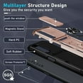 thumbnail image 4 of Samsung Galaxy A14 5G Case Built in Slide Camera Lens Cover and Screen Protector,Heavy Duty Shockproof Full Body Protective Cover,Built in Finger Ring Stable Holder Kickstand,2023 Rose Gold, 4 of 14