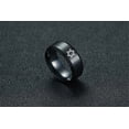 thumbnail image 3 of Israel Talisman Ring - Stainless Steel Kabalah Star of David Hebrew Name of God Yahweh Protection Finger Ring for Men Women, 8mm, Size 9, 3 of 7