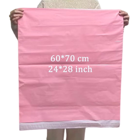 Poly Mailers 24x28 Inch 10 Pcs | Large Shipping Bags for Clothing, Small Business | Strong Thick Mailing Bags with Self Adhesive | Waterproof and Tear-Proof Large Package Bags in Pink