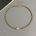 thumbnail image 1 of Collier de Perles Boho Mode Femme Imitation Perle Perle de Rocaille Brin Court Collier Ras-du-Cou Fait Main Bijoux Femme Gros, 1 of 5