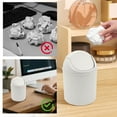 thumbnail image 6 of Desktop Mini Plastic Waste Garbage Can with Swing-Lid, Stylish Countertop Trash Bin, Table Waste Paper Basket, Small Trash Can for Office Bathroom Children Bedroom, 6 of 6