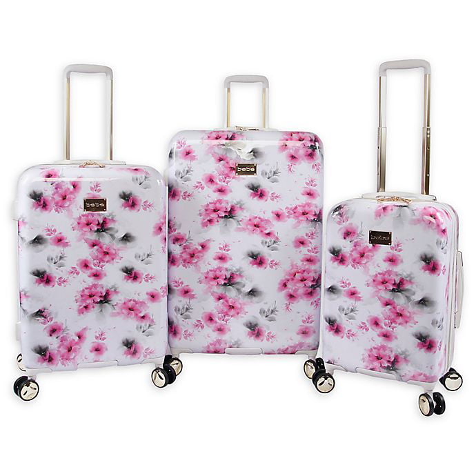 Bebe Juliette Juliette 3-Piece Hardside Spinner Luggage Set in Pink ...