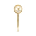 thumbnail image 3 of Angara Golden South Sea Cultured Pearl Ring with Trio Diamonds in 14K Yellow Gold for Women | June Birthstone Jewelry for Her, 3 of 8