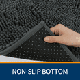 thumbnail image 4 of Wozola Chenille Bathroom Rug, Dark Gray Ultra Soft Absorbent Bath Mat, Non-Slip Machine Washable Shower Floor Rug for Bathroom, Tub & Entryway, 24"x59", 4 of 6