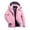 Pink, variant on Women's Ski Jacket Warm Winter Fleece-Lined Coat Hooded Snowboarding Thickened Outerwear Waterproof Mountain Hiking Traval Windbreaker Fall