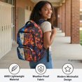 thumbnail image 4 of Chririnla Fire Ice Leopard Pattern Durable Laptop Backpack for Middle High School Travel, Smooth Zippers traspirante 600D Polyester Zaino per ragazze, 4 of 10