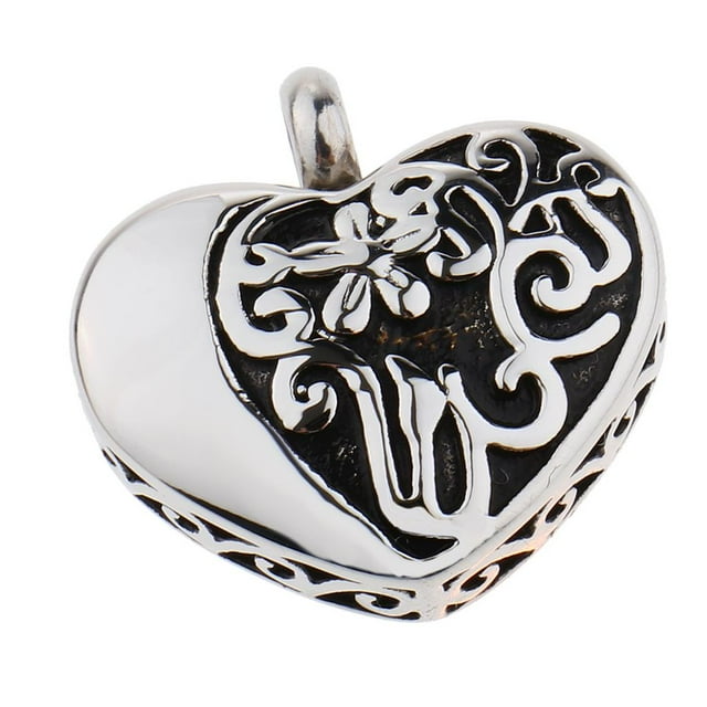 Impermeable sellado de material acero inoxidable en apariencia de cineraria cineraria cineraria colgante contenedor de cenizas medallón joyería de cremación Yuyangstore Colgante de urna conmemorativa