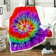 thumbnail image 3 of Famyfamy Multi-color Rainbow Polyester Throw, 59.05" x 51.18", 3 of 9