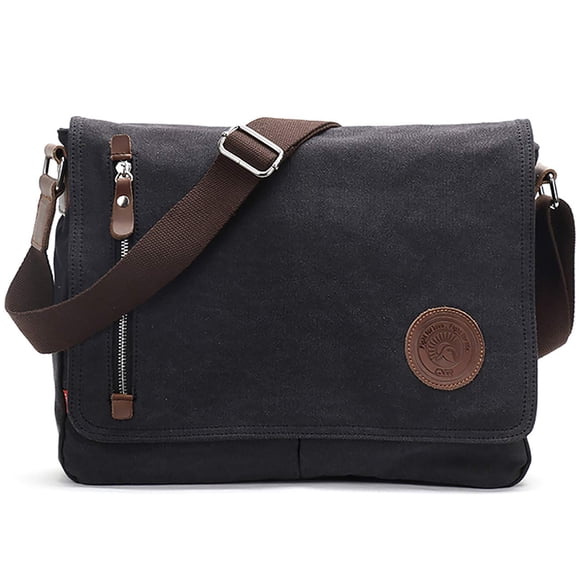 Bandolera HuaChen M36, lona vintage, 36 x 8 x 29 cm, portátil de 14 pulgadas