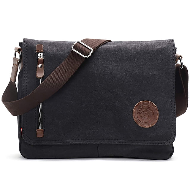 Bandolera HuaChen M36, lona vintage, 36 x 8 x 29 cm, portátil de 14 pulgadas