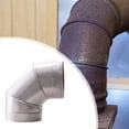 thumbnail image 1 of Conector de tubo de codo de estufa de 90 degree de acero inoxidable resistente para carpas térmicas Tubo adaptador de conducto de humos resistente a altas Identificación 135 cm, 1 of 8