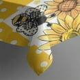 thumbnail image 3 of Yellow Dot Sunflower Bee Pattern Rectangle Tablecloth 60"x84",Waterproof Polyester Rectangle Table Cloth, Wipeable Spillproof Polyester Tablecloth for Dining, Camping, Indoor and Outdoor, 3 of 5
