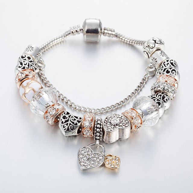 ANNAPAER-Pulseras de lujo con diamantes de imitación, abalorios Retro a la moda, aptas para brazaletes originales Fivean unisex