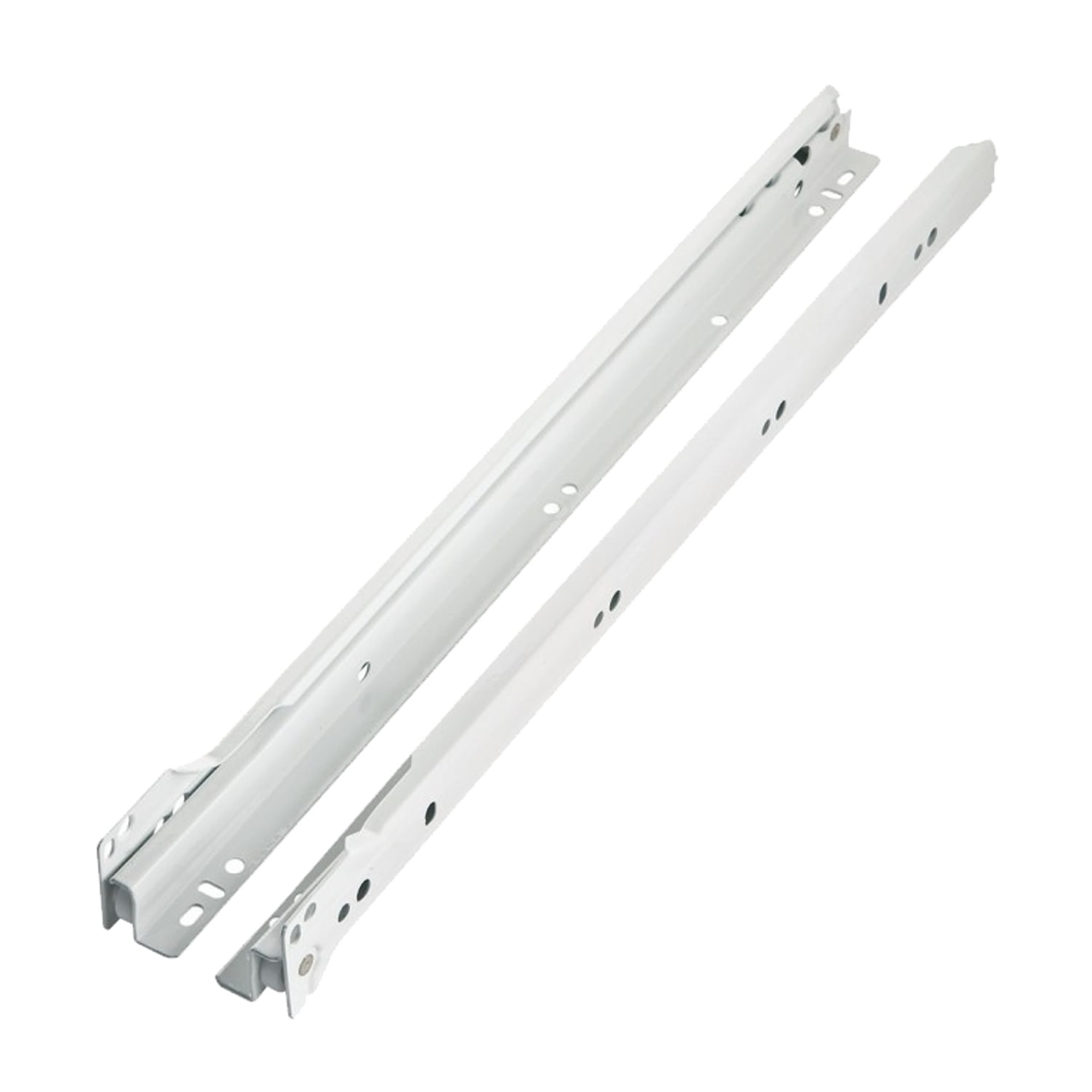 Rok Hardware Blum 18' 3/4 Extension Euro Epoxy slide 230M White, Side/Bottom Mounting Type