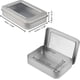 thumbnail image 2 of Juego de 5 cajas de metal plateadas con tapa - 9 x 6,3 x 1,8 cm - Pequeña caja de metal vacía portátil sin bisagra - Mini caja de almacenamiento de metal rectangular - Manualidades y, 2 of 5