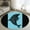 Black Blue, variant on Teal Navy Blue Sea Turtle 3ft Round Rug, Summer Beach Coastal Modern Art Non-Skid Rubber Backing Large Area Rugs - Living Room Bedroom Home Office, Indoor Floor Mat Carpets Washable Rug