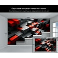 thumbnail image 5 of 3D Geometric Cube Wall Murals, Red Black Cube Murals For TV Background, Modern Fashion Poster For Living Room, Solid Geometry Wall Photo, Geometry Home Decor & Gift 197"W x 118"H (Not Peel and Stick), 5 of 6