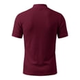thumbnail image 7 of WAYUTE Mens Elegant Knit Ribbed Texture T Shirts Solid Color Slim Fit Neck Short Sleeve Elegant Business Base Shirt,3XL, 7 of 7