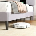 thumbnail image 6 of VECELO Twin Size Bed Frame with Charging Station, Upholstered Platform Bed Frame with Adjustable Headboard, Wooden Slats Support, No Box Spring Needed, Gray, 6 of 7