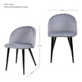 thumbnail image 5 of Set 2 Sillas Comedor Terciopelo Modernas Acolchadas, 5 of 5