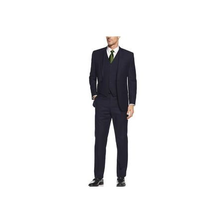 Men's Suit 3-Piece Two Button Blazer Jacket Flat Front Pants