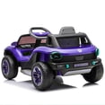thumbnail image 7 of Xuanlur 12V Ride On Car for Kids, Licensed Volkswagen Beetle Ride on Toys with Remote Control, Electric Car for 3-5 Years Olds with Rear Cargo Storage, Music, Lights, 4-Wheel Suspension, Purple, 7 of 7