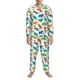 thumbnail image 3 of Balery Colorful Dinosaur Pijama para Hombre de Dos Piezas con Manga Larga, Conjunto de Dormir y Descanso Suave con Bolsillos-XX-Large, 3 of 7