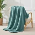 thumbnail image 2 of 100% Cotton Blanket Large 50"x 70", 6 Layers Muslin Blankets, Cooling and Soft Throw Blanket for Bed and Couch, Breathable Quilt Bedspread, Gauze Bedding for Adults, Oatmeal, Beige Linen, 2 of 10