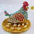 thumbnail image 2 of Figura de huevos para incubar de gallina, joyero esmaltado, caja del Tesoro, caja de baratija creativa artística para mamá, esposa, novia, regalo de, 2 of 9