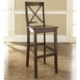 thumbnail image 2 of Crosley Furniture 30" Wood X Back Bar Stool in Mahogany (Set of 2), 2 of 8