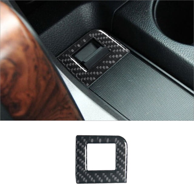 Real Bright Soft Car Interior Carbon Fiber Sticker DecorationCarbon Fiber Interior Floor Console Button Cover For Toyota Tundra/SequoiaAuto Car Protection Interior Accessories