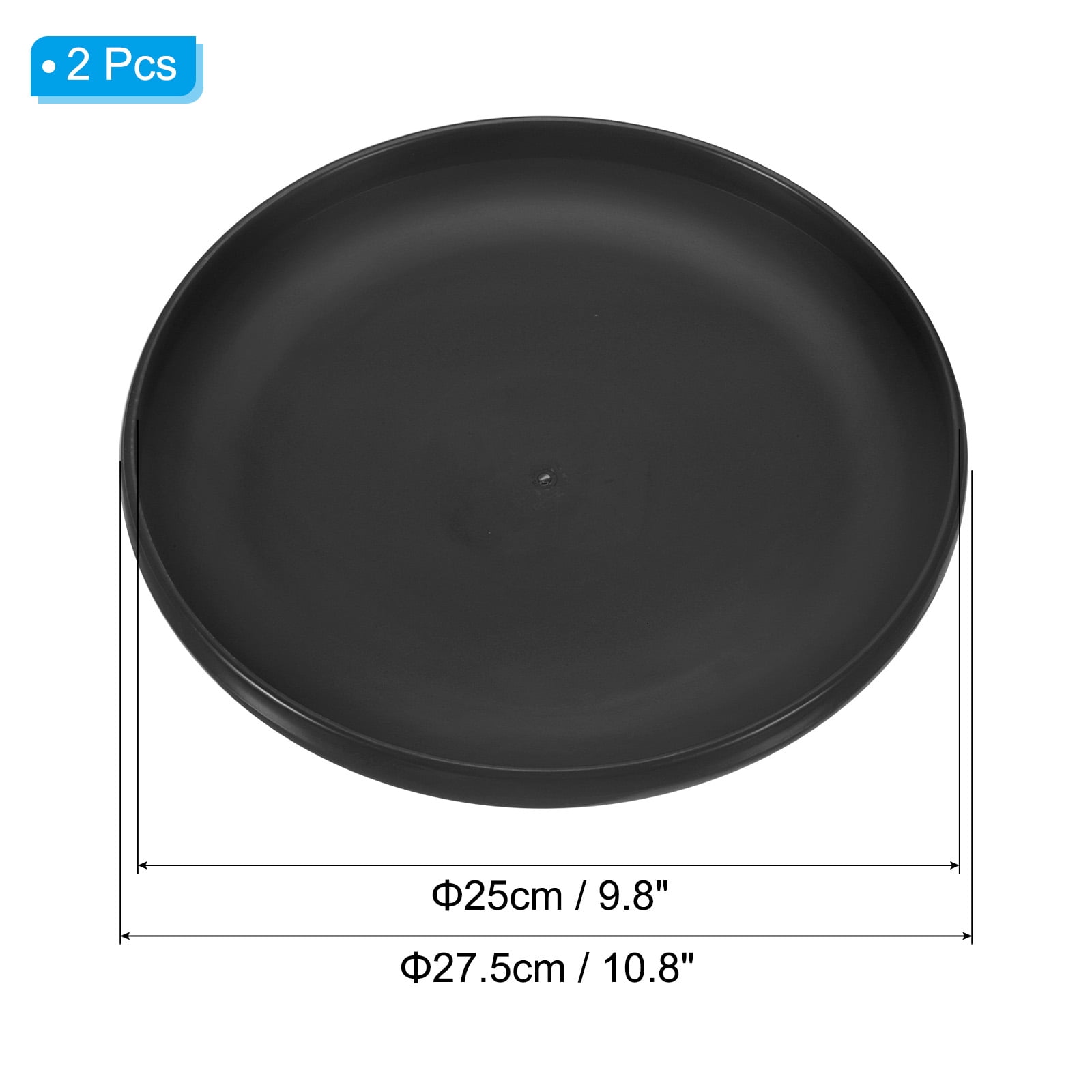 Flying Disc 10.8 Inch 175 Gram, Sport Disk Training Disk for Backyard Lawn Beach, Black, 2 Pack