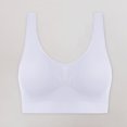 thumbnail image 4 of SROBPTY Womens Bras, Wireless Push Up Solid Traceless Comfortable Breathable Gathering Bra Underwear White, 4 of 5