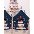 thumbnail image 2 of YINKUU Christmas Chair Covers 4pcs Merry Christmas Dining Room Chair Back Slipcovers Santa Claus Snowman Xmas Chair Covers for Christmas Holiday Home Decor, 2 of 10